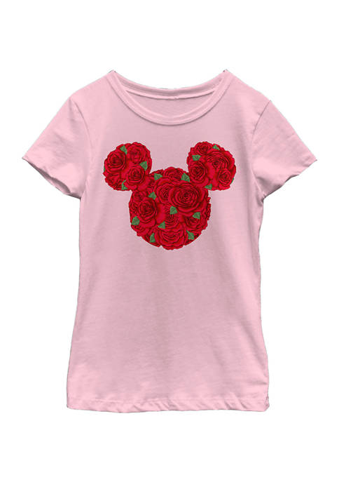 Disney® Girls 4-6x Mickey Mouse Roses Graphic T-Shirt