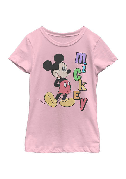 Disney® Mickey Girls 4-6x Mickey Name Graphic T-Shirt