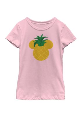 Disney Girls 4-6x Pineapple Ears Graphic T-Shirt, Pink, Large