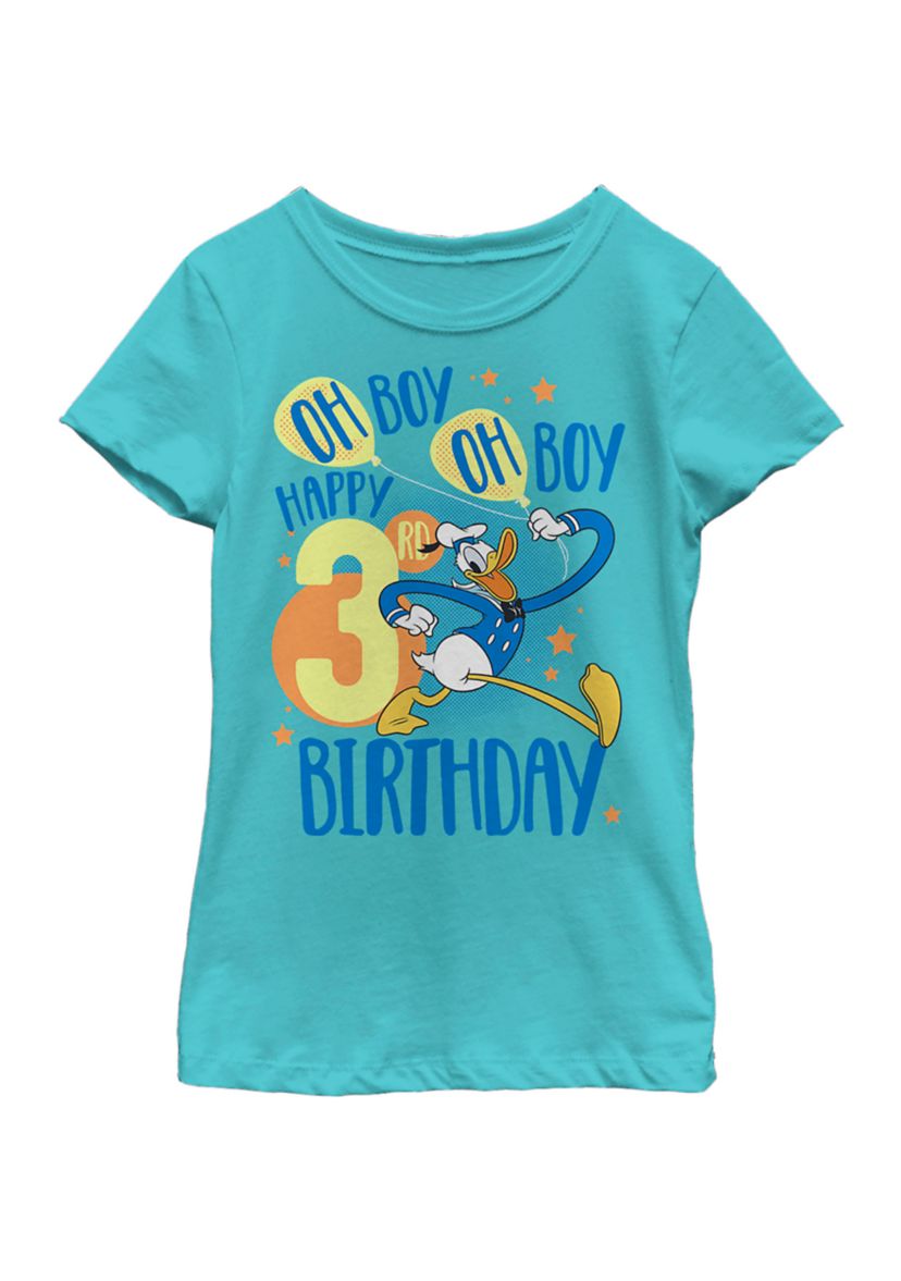 Girls 4-6x Donalds 3rd Bday Graphic T-Shirt