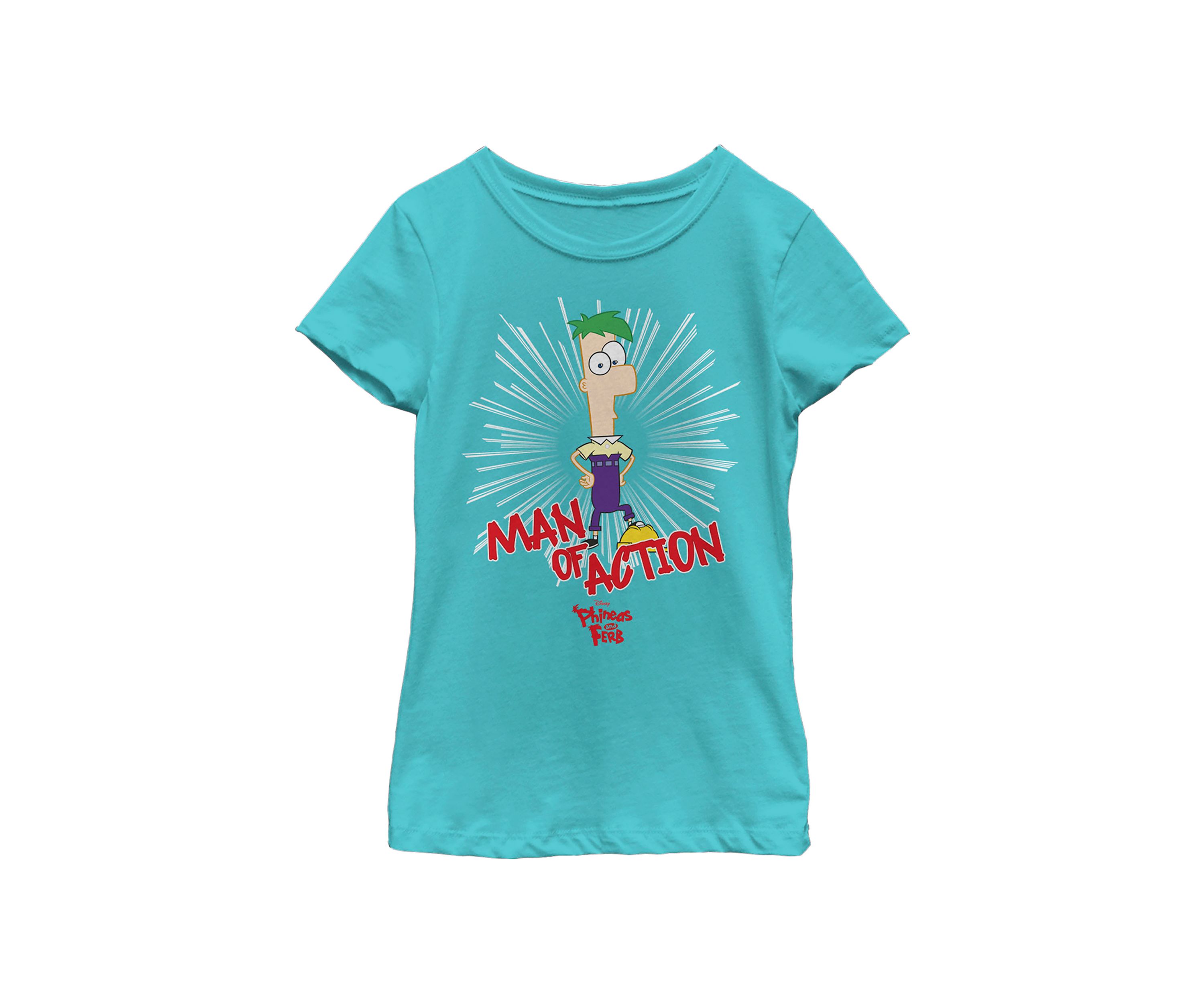 Girls 4-6 Phineas and Ferb Man Of Action Top
