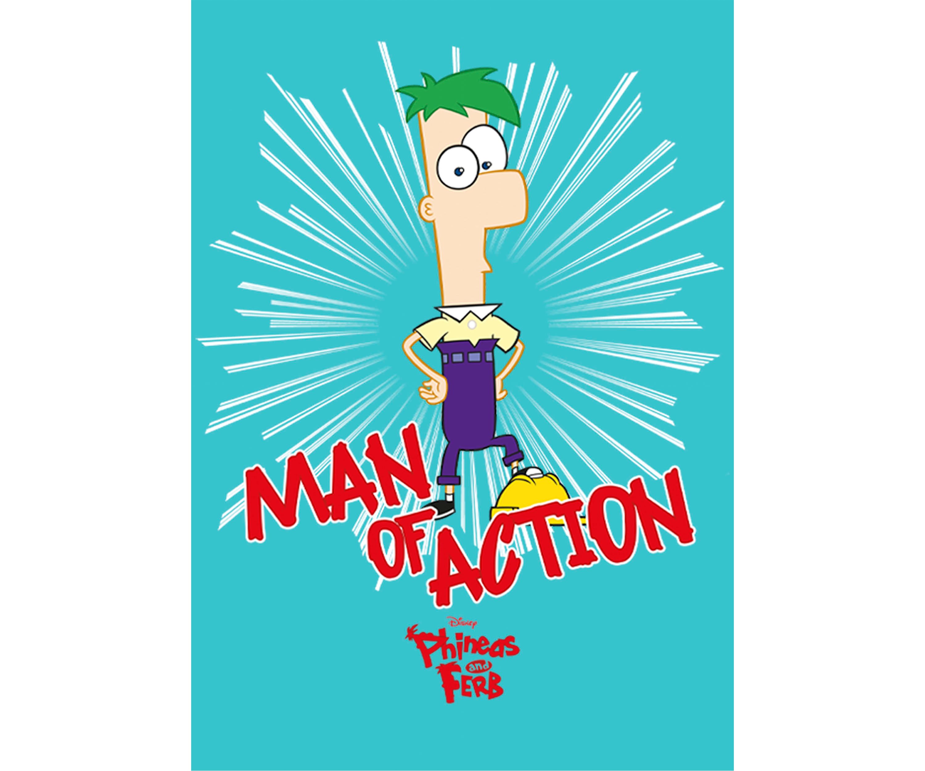 Girls 4-6 Phineas and Ferb Man Of Action Top