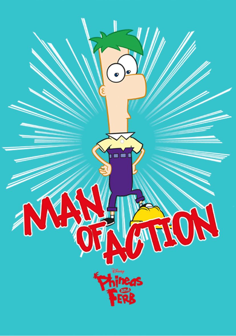 Girls 4-6 Phineas and Ferb Man Of Action Top
