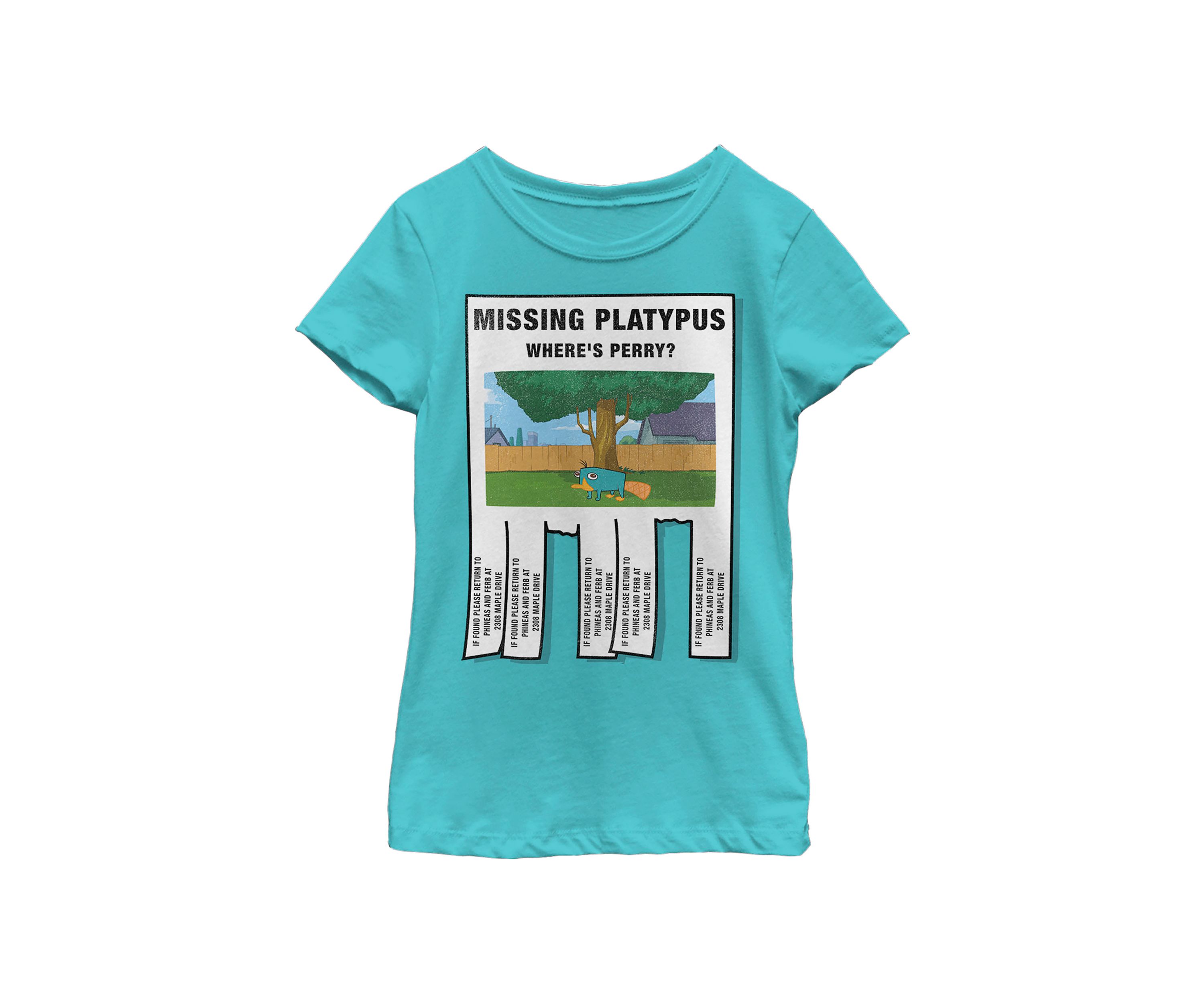 Girls 4-6 Phineas and Ferb Missing Platypus Top