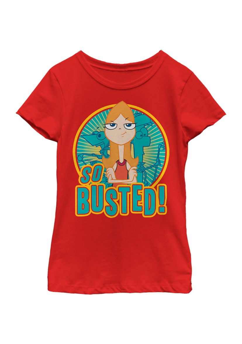 Girls 4-6 Phineas and Ferb So Busted Top