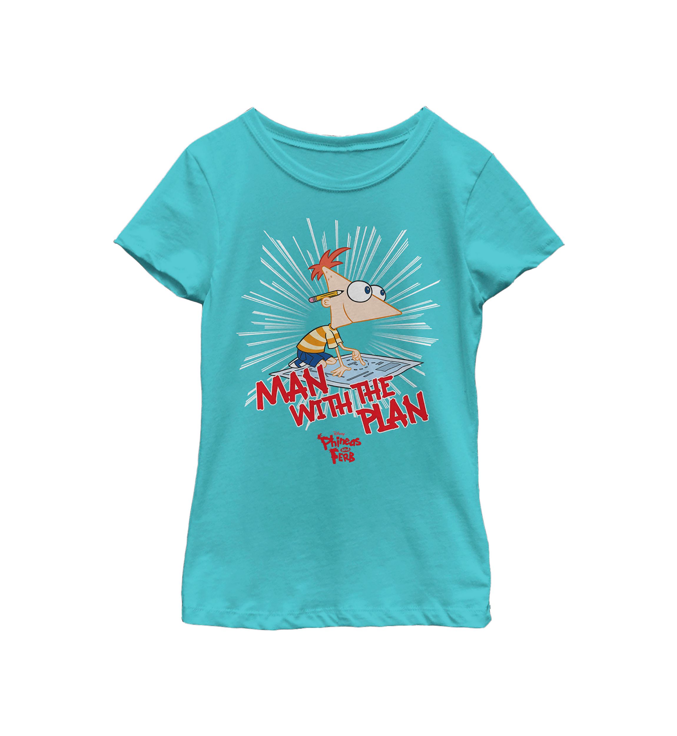 Girls 4-6 Phineas and Ferb The Plan Man Top