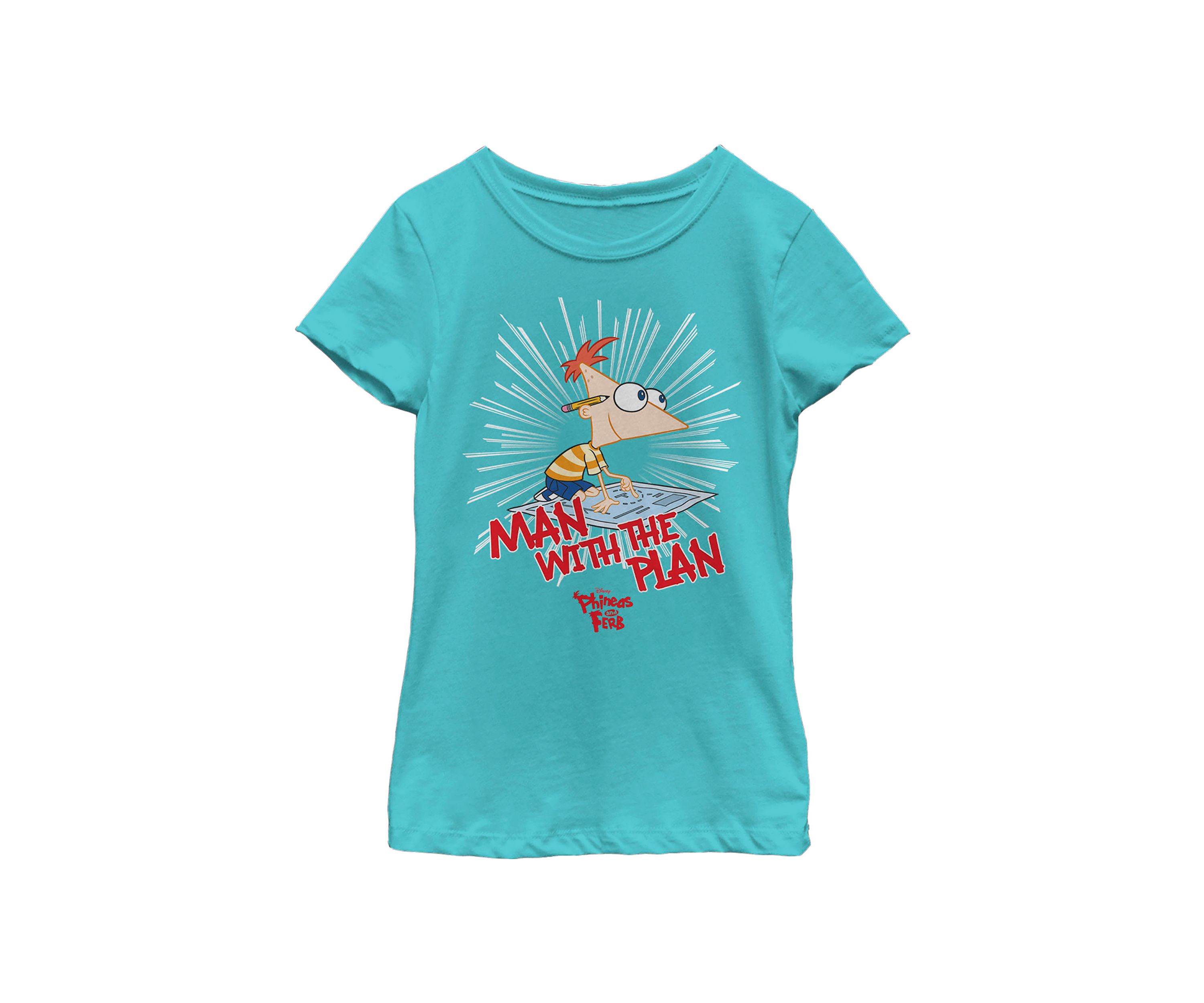 Girls 4-6 Phineas and Ferb The Plan Man Top