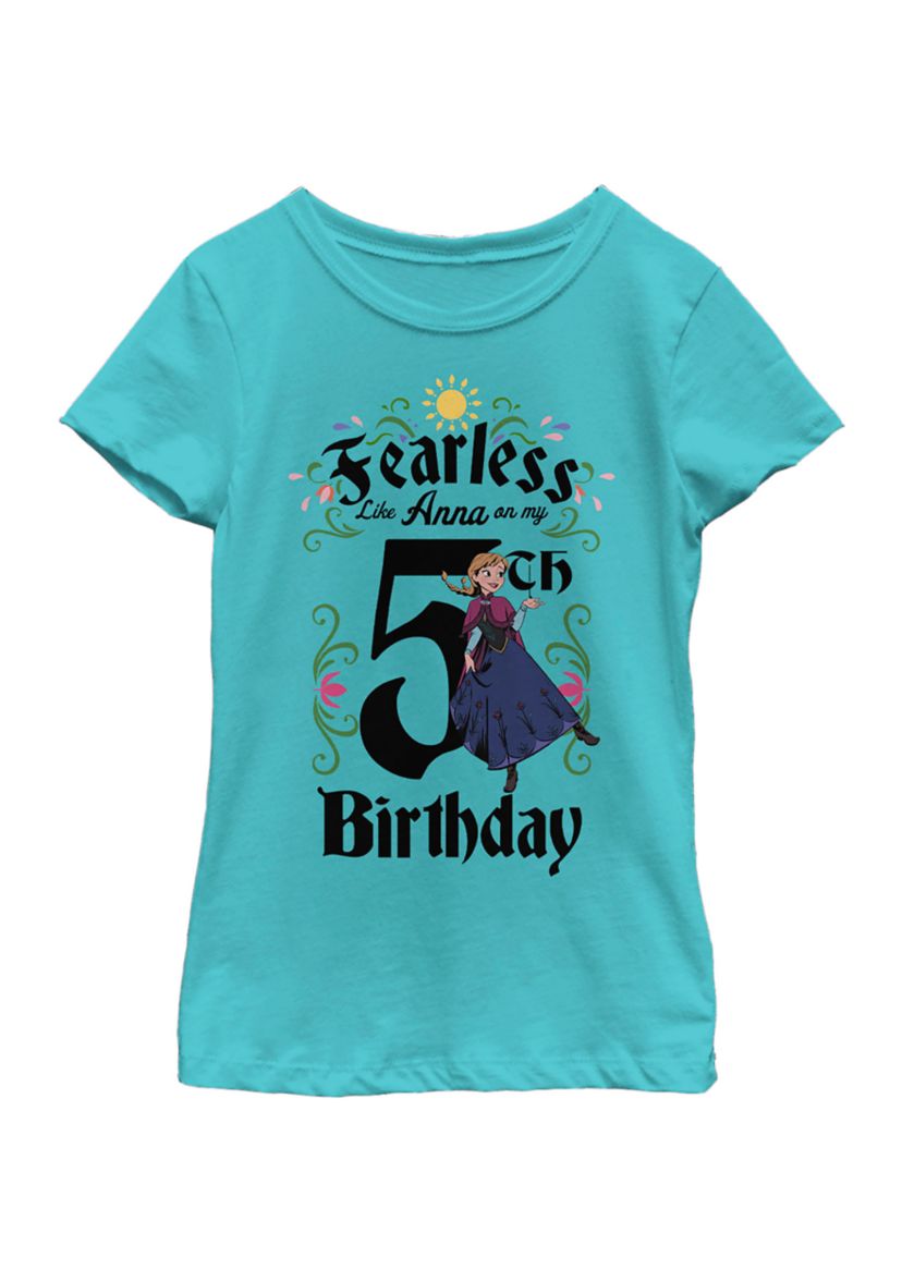 Girls 7-16 Anna Birthday 5 Graphic T-Shirt