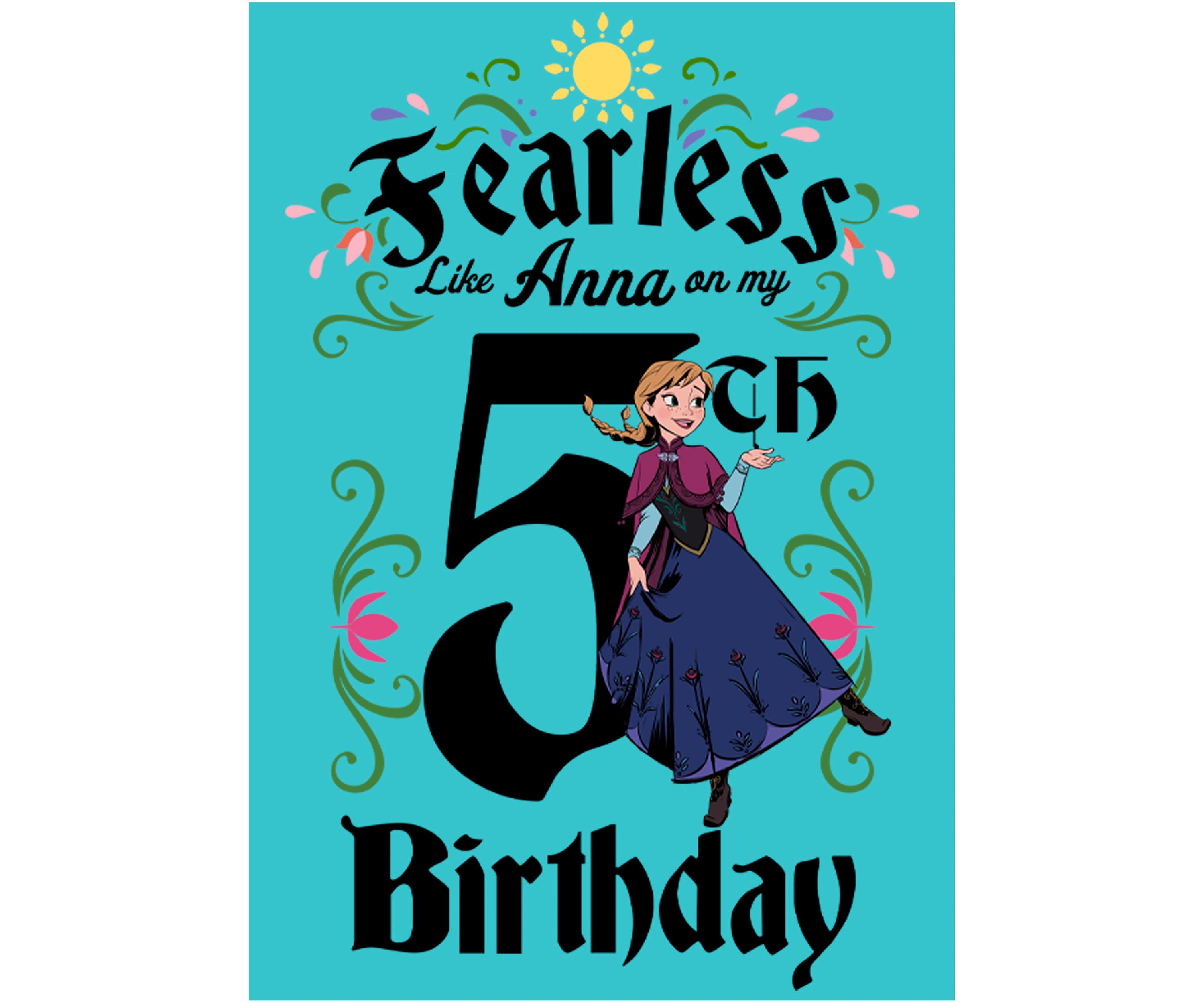 Girls 7-16 Anna Birthday 5 Graphic T-Shirt