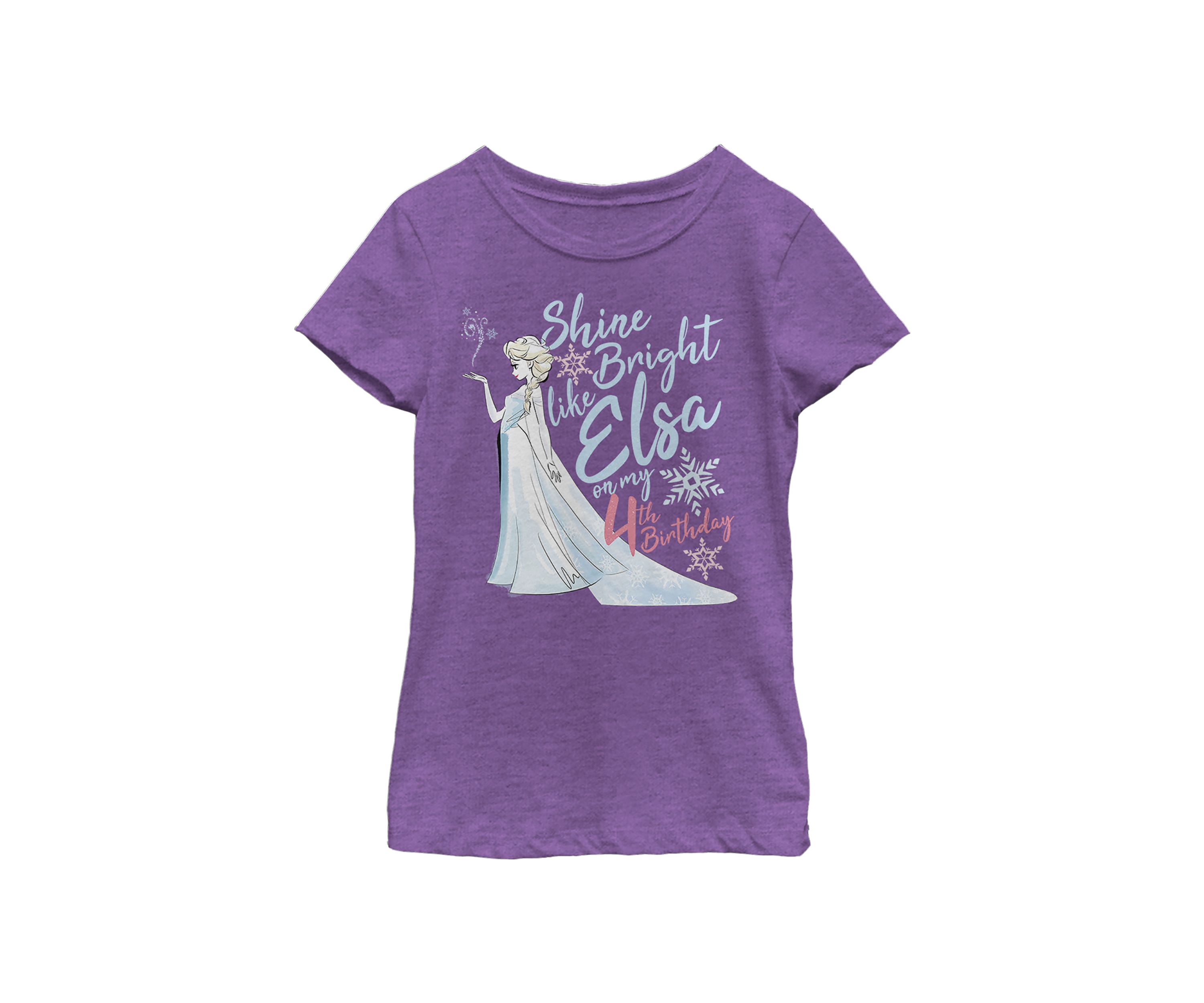 Girls 4-6x Frozen Birthday Queen Four Graphic T-Shirt
