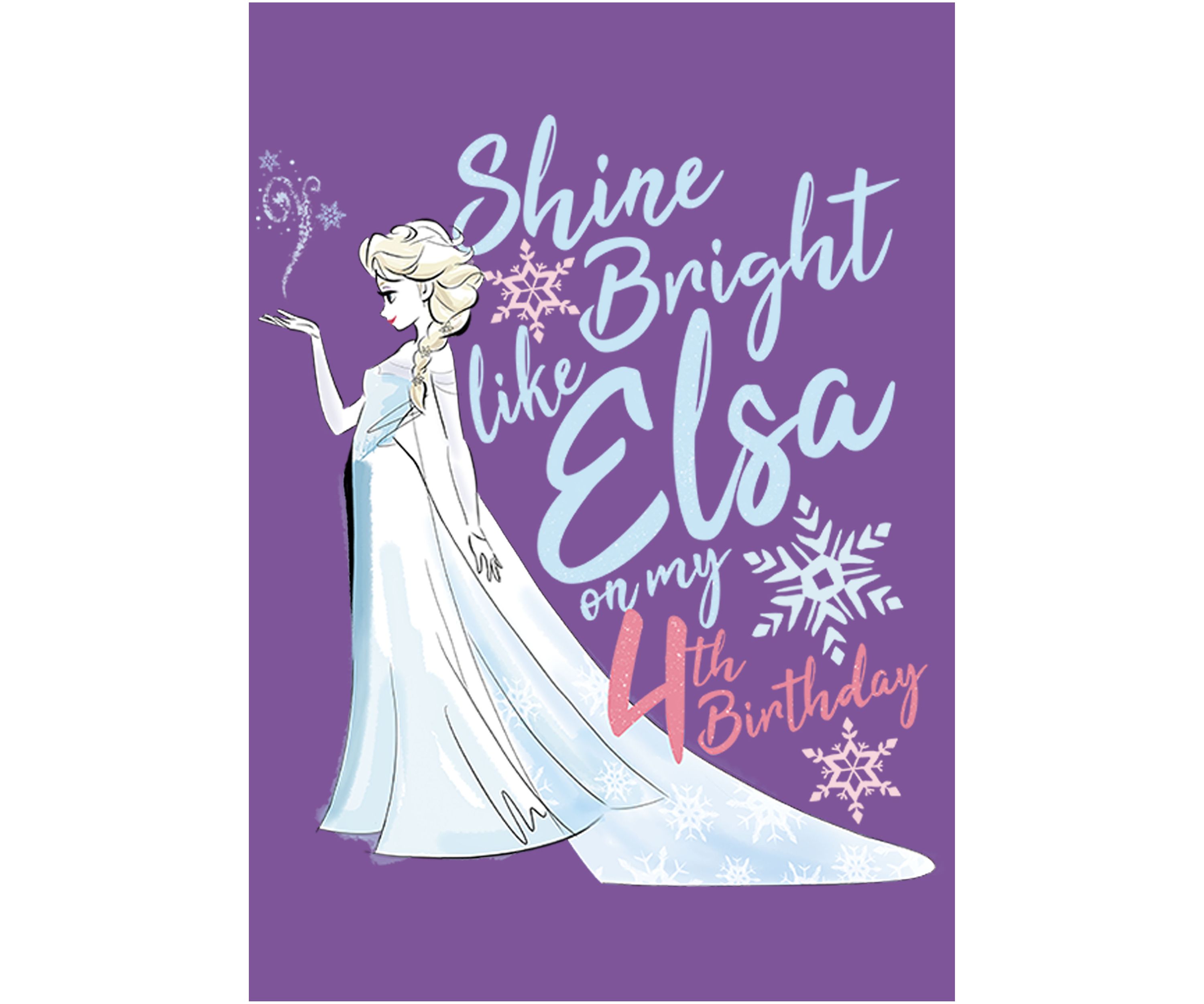 Girls 4-6x Frozen Birthday Queen Four Graphic T-Shirt