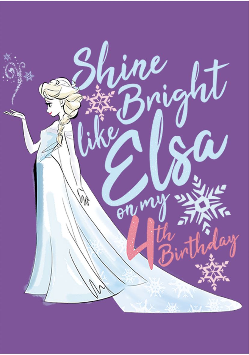 Girls 4-6x Frozen Birthday Queen Four Graphic T-Shirt
