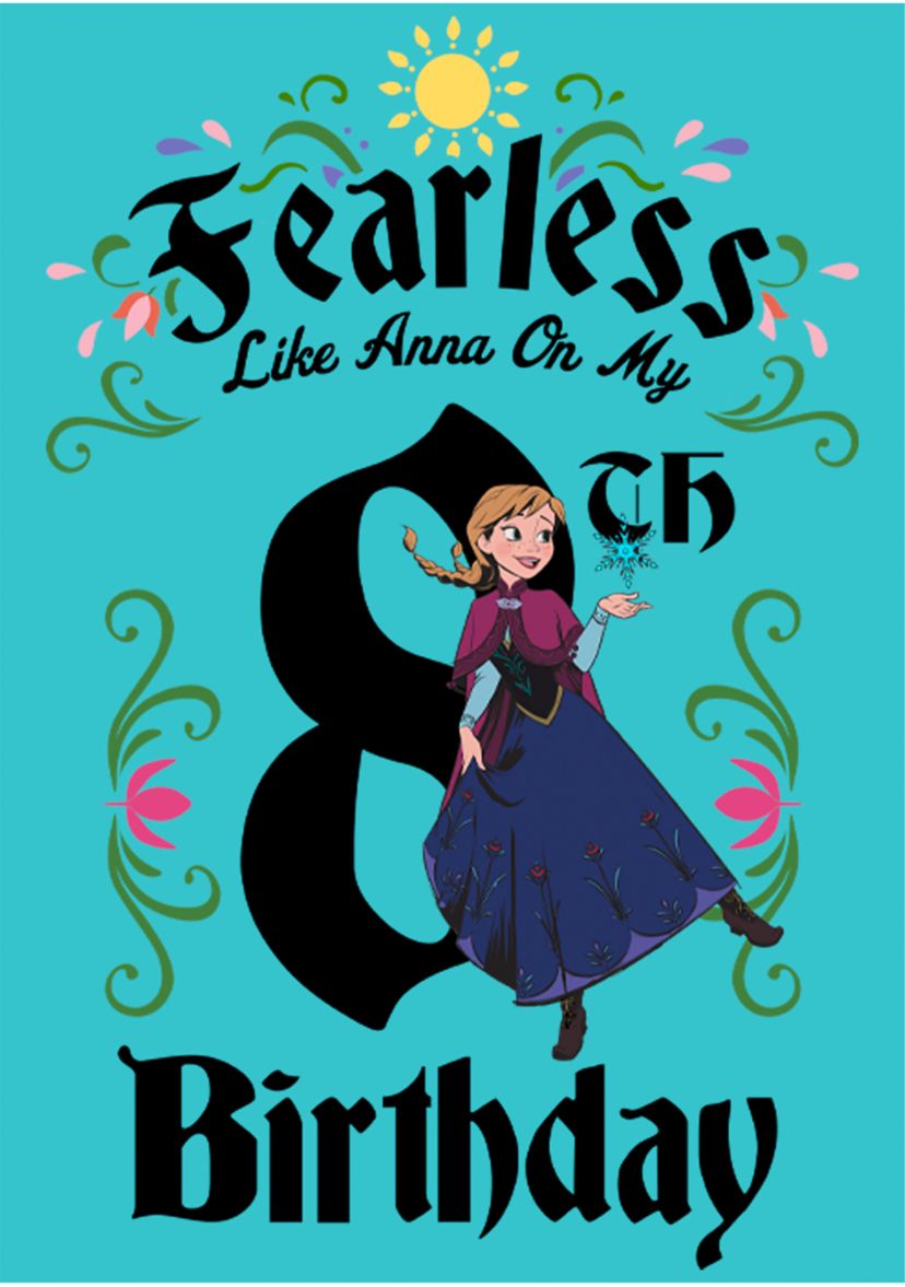 Girls 7-16 Anna Birthday 8 Graphic T-Shirt