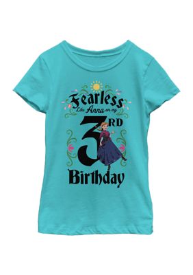 Disney Frozen Girls 7-16 Anna Birthday 3 Graphic T-Shirt