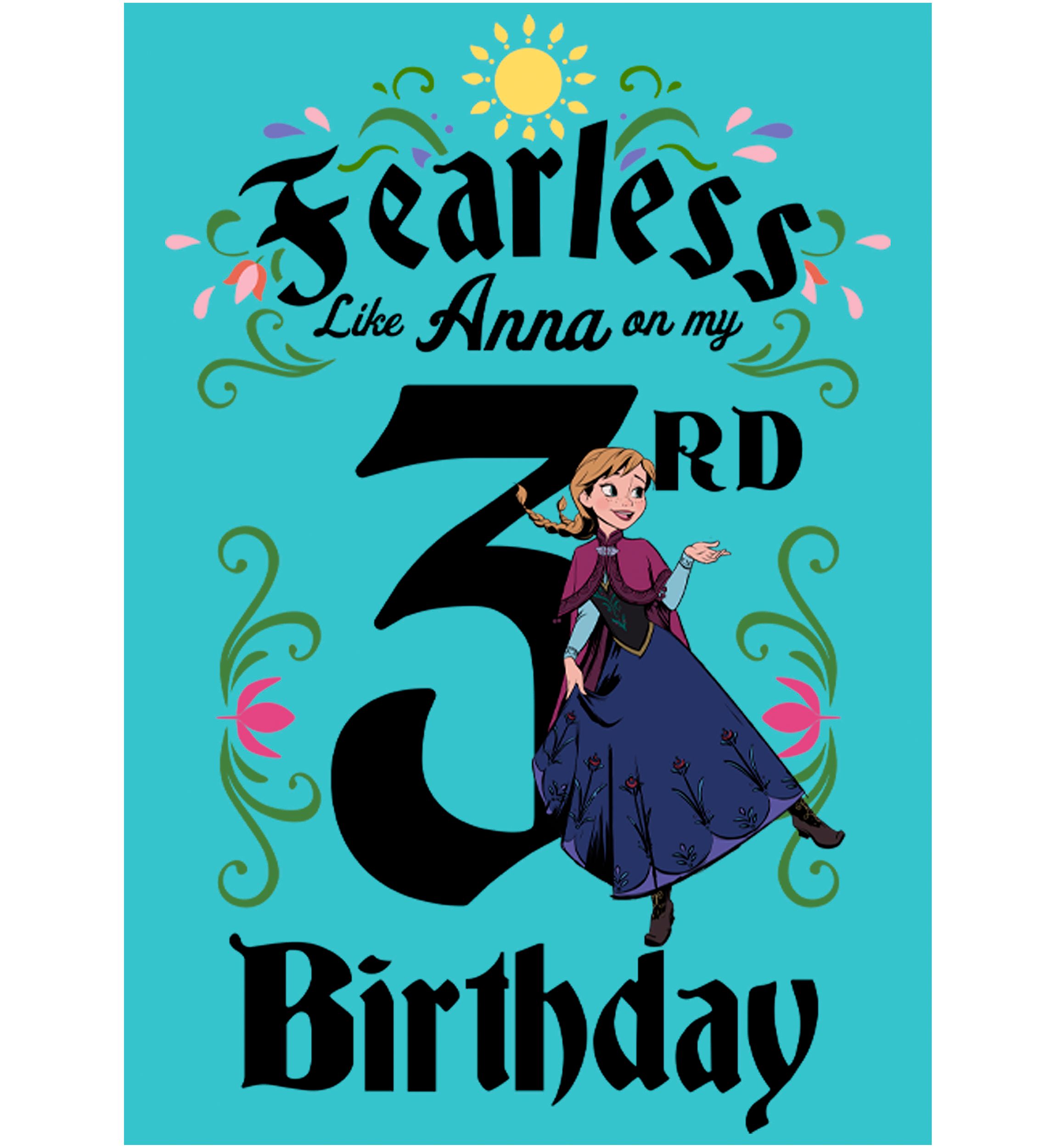 Girls 7-16 Anna Birthday 3 Graphic T-Shirt