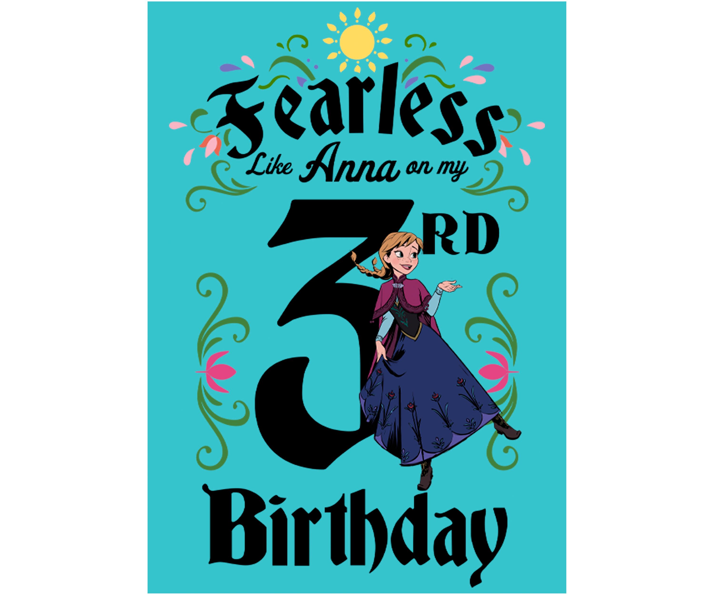 Girls 7-16 Anna Birthday 3 Graphic T-Shirt