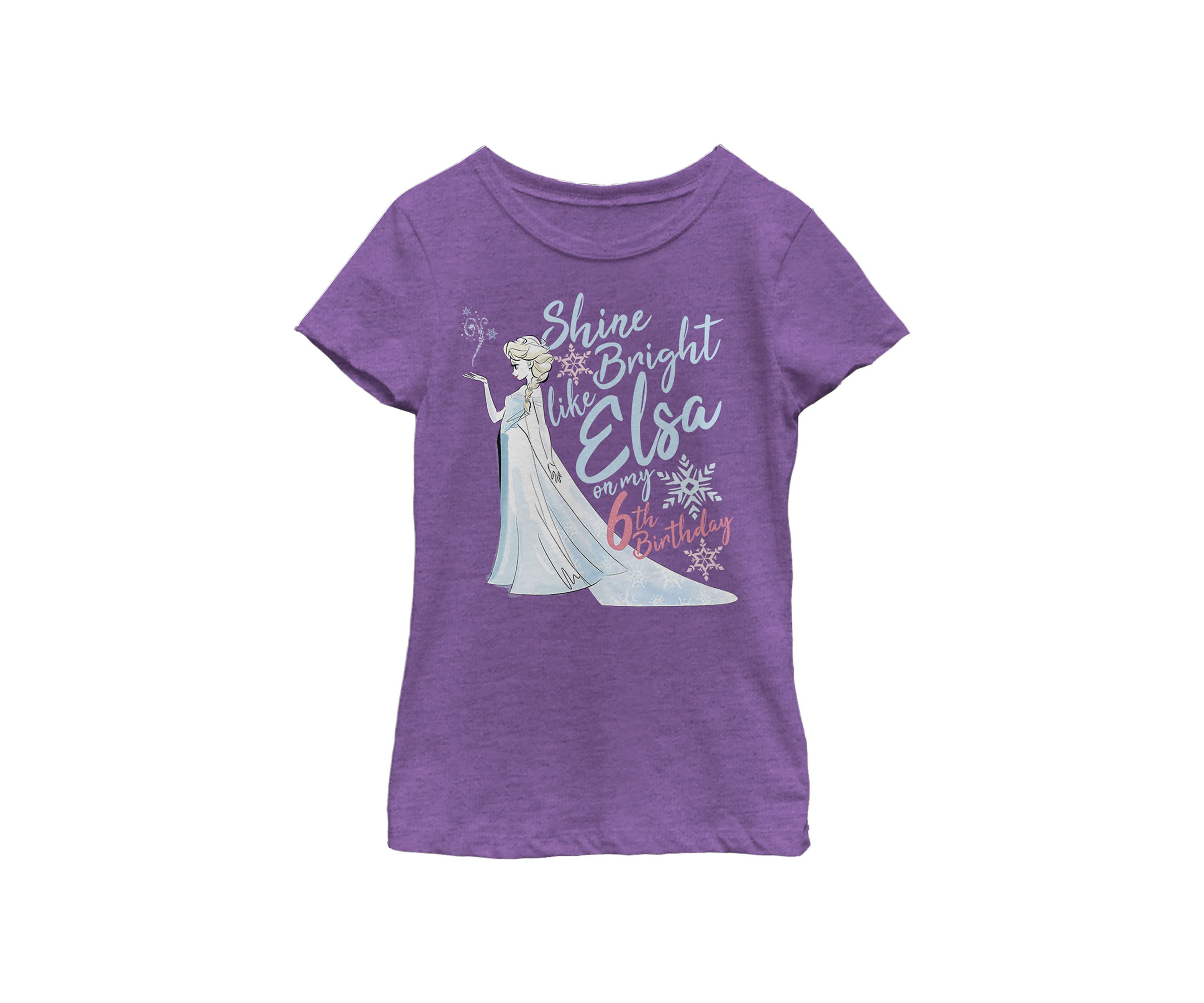 Girls 4-6x Frozen Birthday Queen Six Graphic T-Shirt