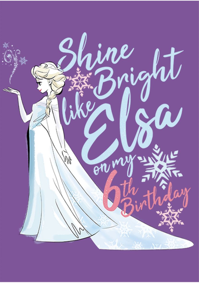 Girls 4-6x Frozen Birthday Queen Six Graphic T-Shirt