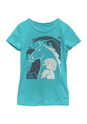 Disney Frozen Girls 7-16 Elsa Linocut Graphic T-Shirt
