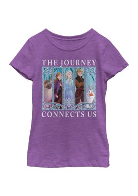Disney Frozen Girls 7-16 Box Up Group Graphic T-Shirt, Purple, Large