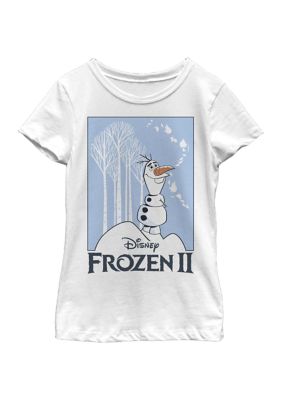 Disney Frozen Girls 4-6x Olaf Cut Out Graphic T-Shirt, White, X-Large