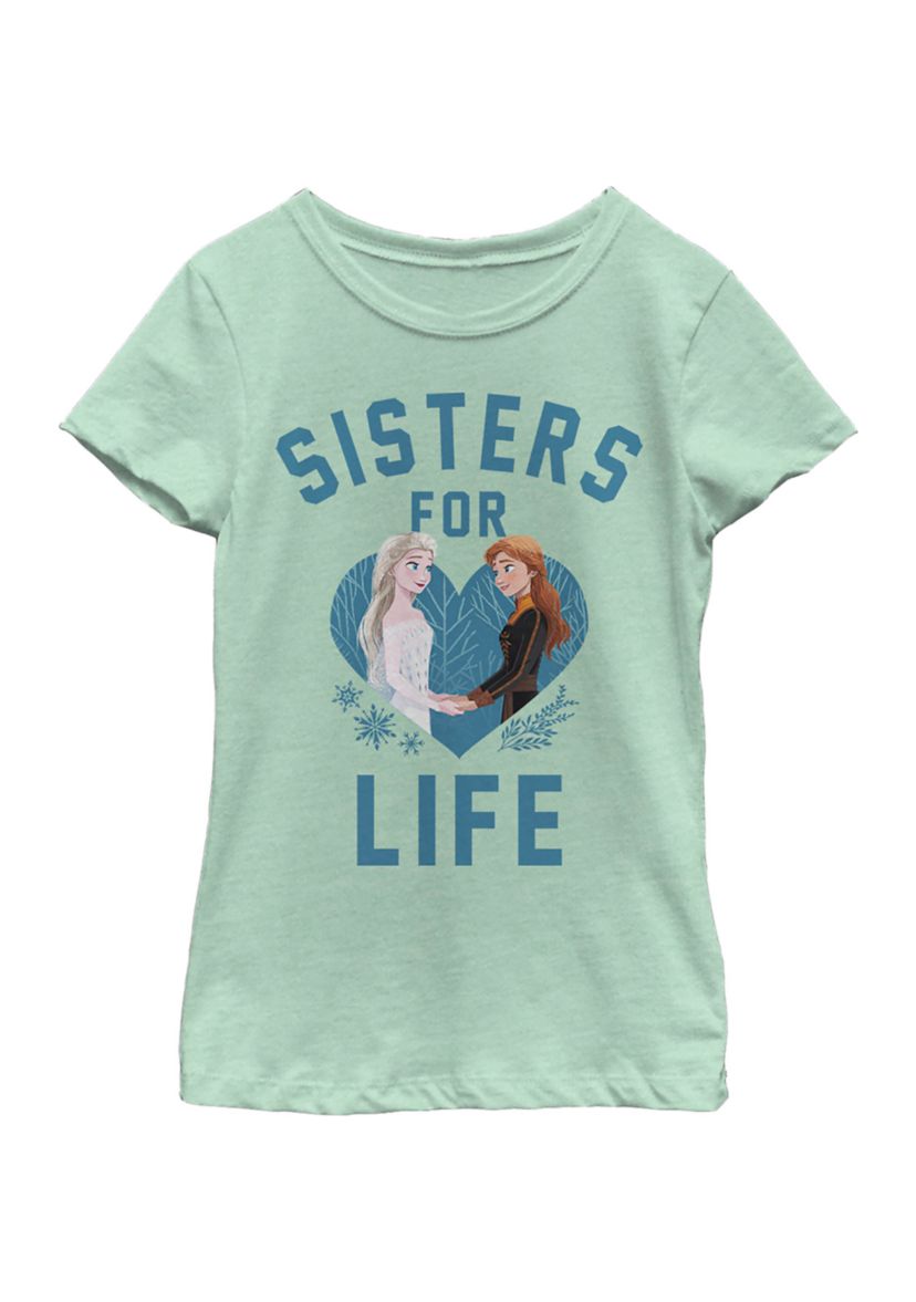 Girls 4-6x Sisters For Life Graphic T-Shirt