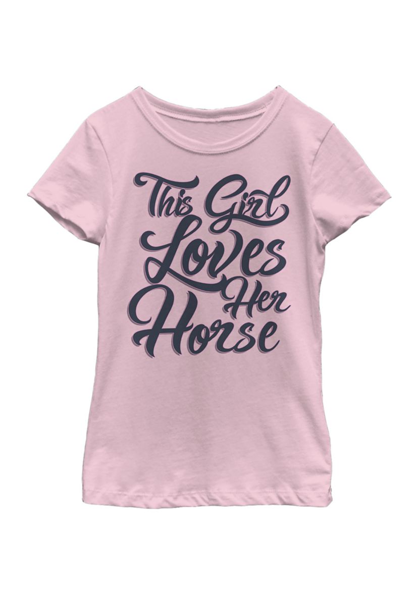 Girls 4-6x Loves Her Horse T-Shirt
