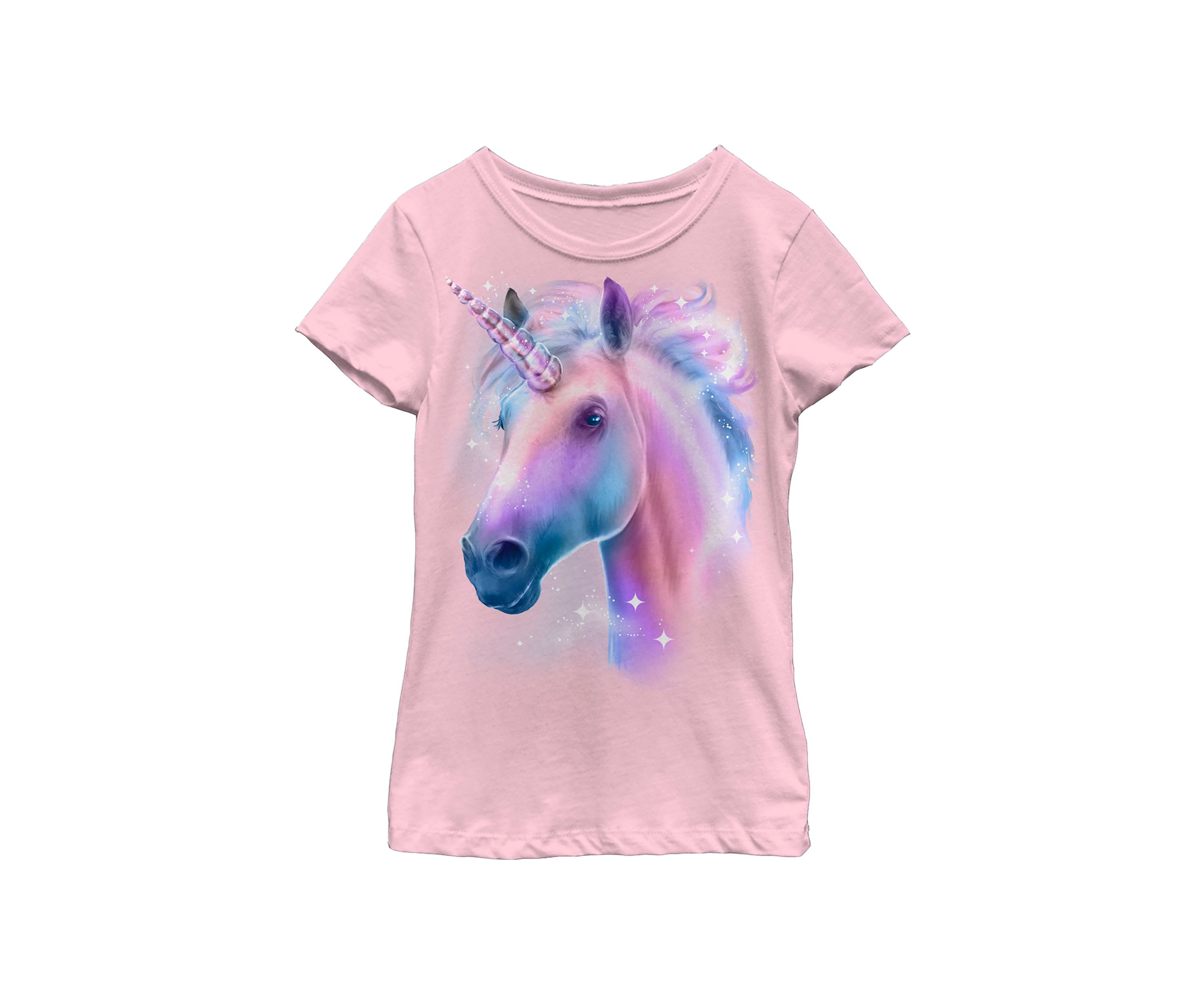 Girls 4-6x Unicorn Face T- Shirt