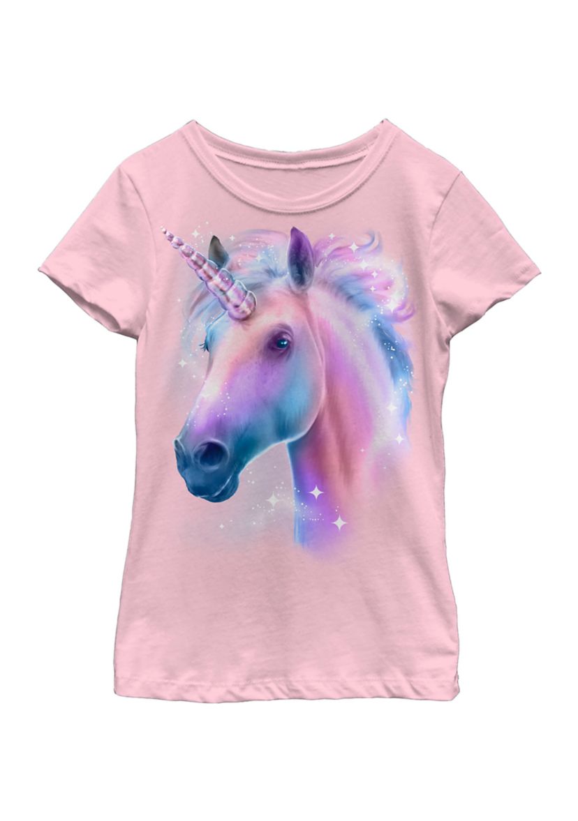 Girls 4-6x Unicorn Face T- Shirt