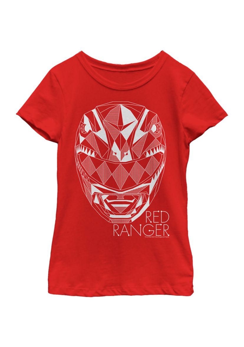 Girls 4-6x Red Ranger Lines Graphic T-Shirt