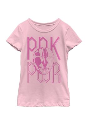 Power Rangers Girls 4-6x PNK PWR Graphic T-Shirt, Pink, XS