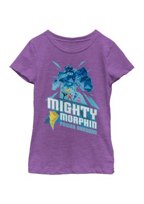 Power Rangers Girls 4-6x Mighty Morphin Graphic T-Shirt, Purple, XS