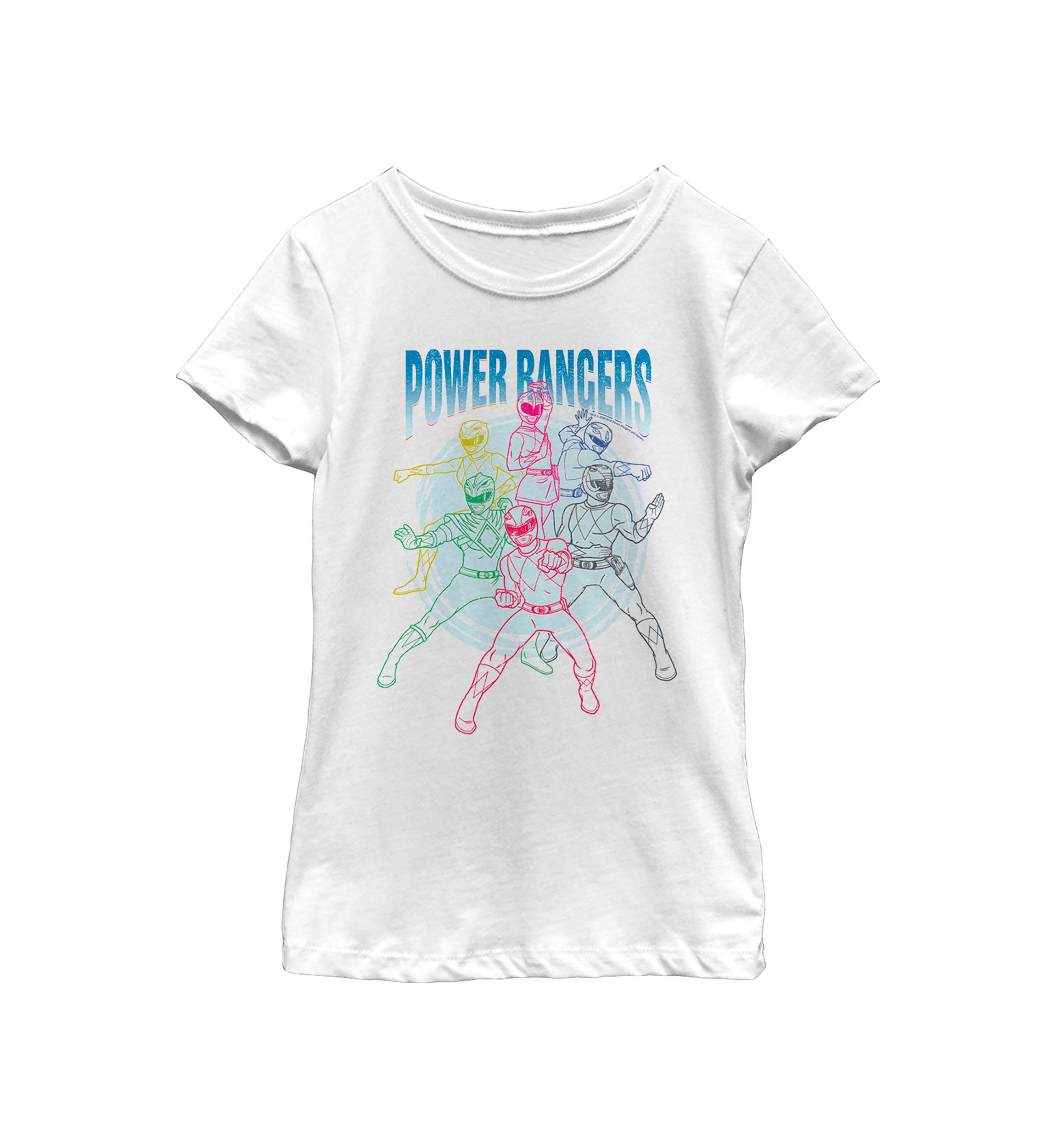Girls 4-6x Power Ranger Line Art Graphic T-Shirt