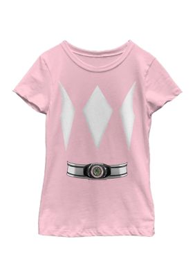 Power Rangers Girls 4-6x Pink Ranger Costume Tee Graphic T-Shirt, XS