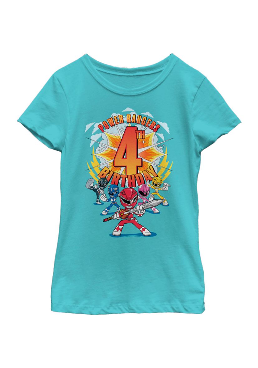 Girls 4-6x 4th Birthday Graphic T-Shirt