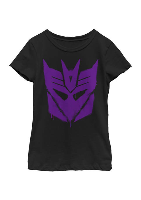 Girls 4-6x  Decepticon Graffiti Logo Graphic T-Shirt