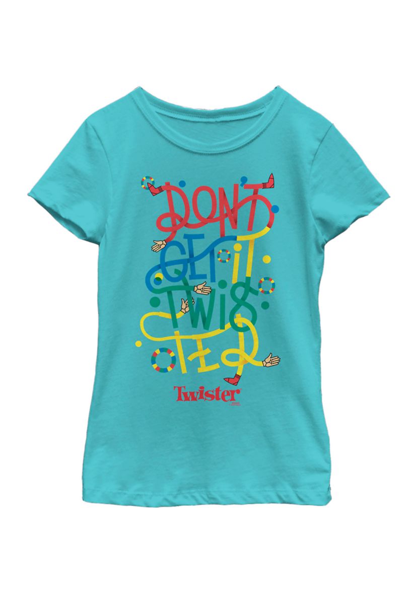 Girls 4-6x Twisted Text Stack Graphic T-Shirt