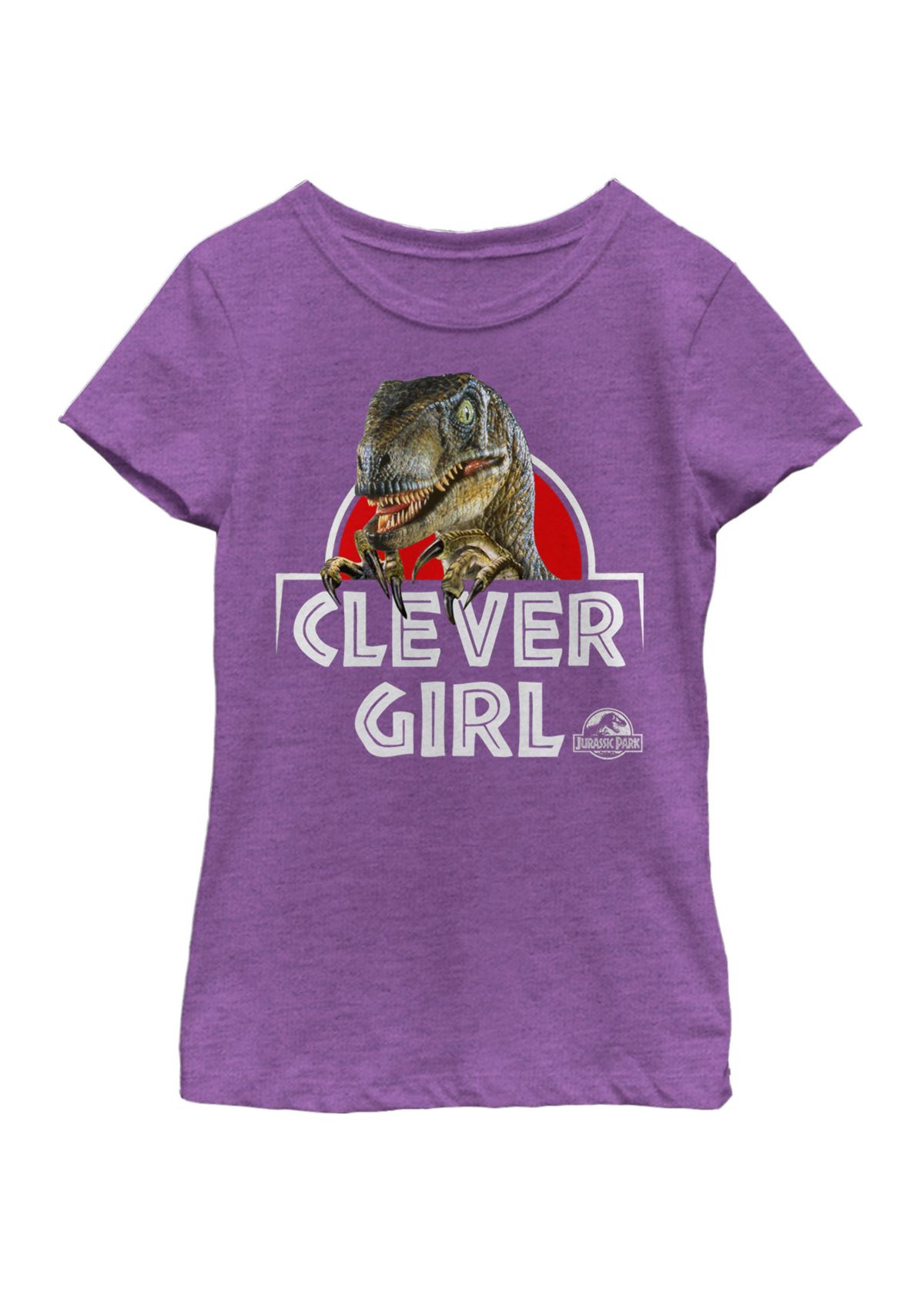 Girls 7-16 Velociraptor Real Clever Short Sleeve Graphic T-Shirt 