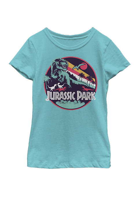 Jurassic Park Girls 7-16 Retro Circle Color Stripes