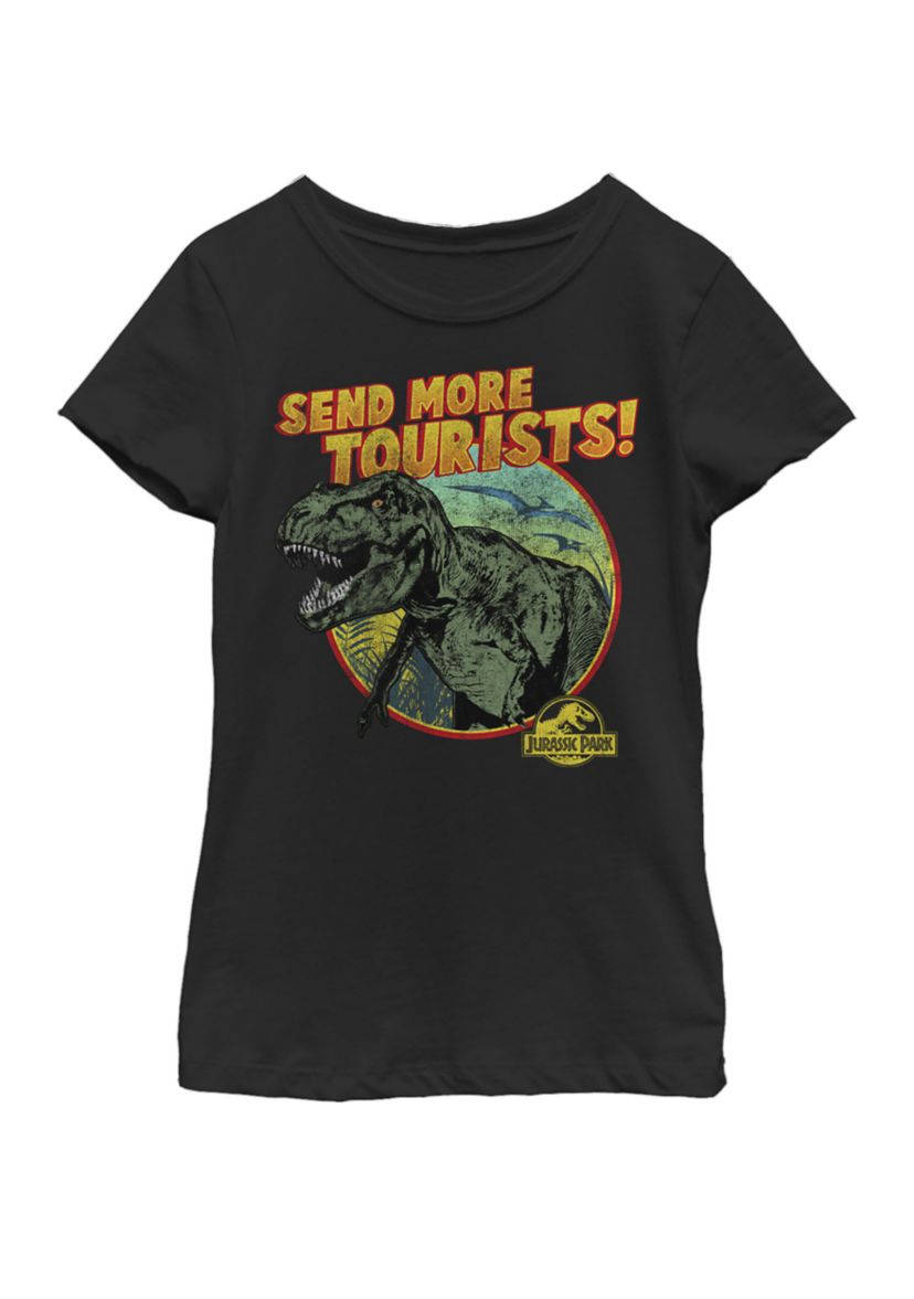 Girls T-Rex Send More Tourists Short Sleeve Graphic T-Shirt