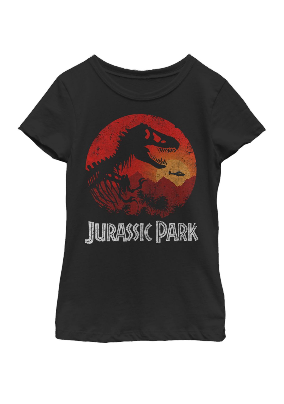 Red Jungle Sunset Icon Short Sleeve Graphic  T-Shirt