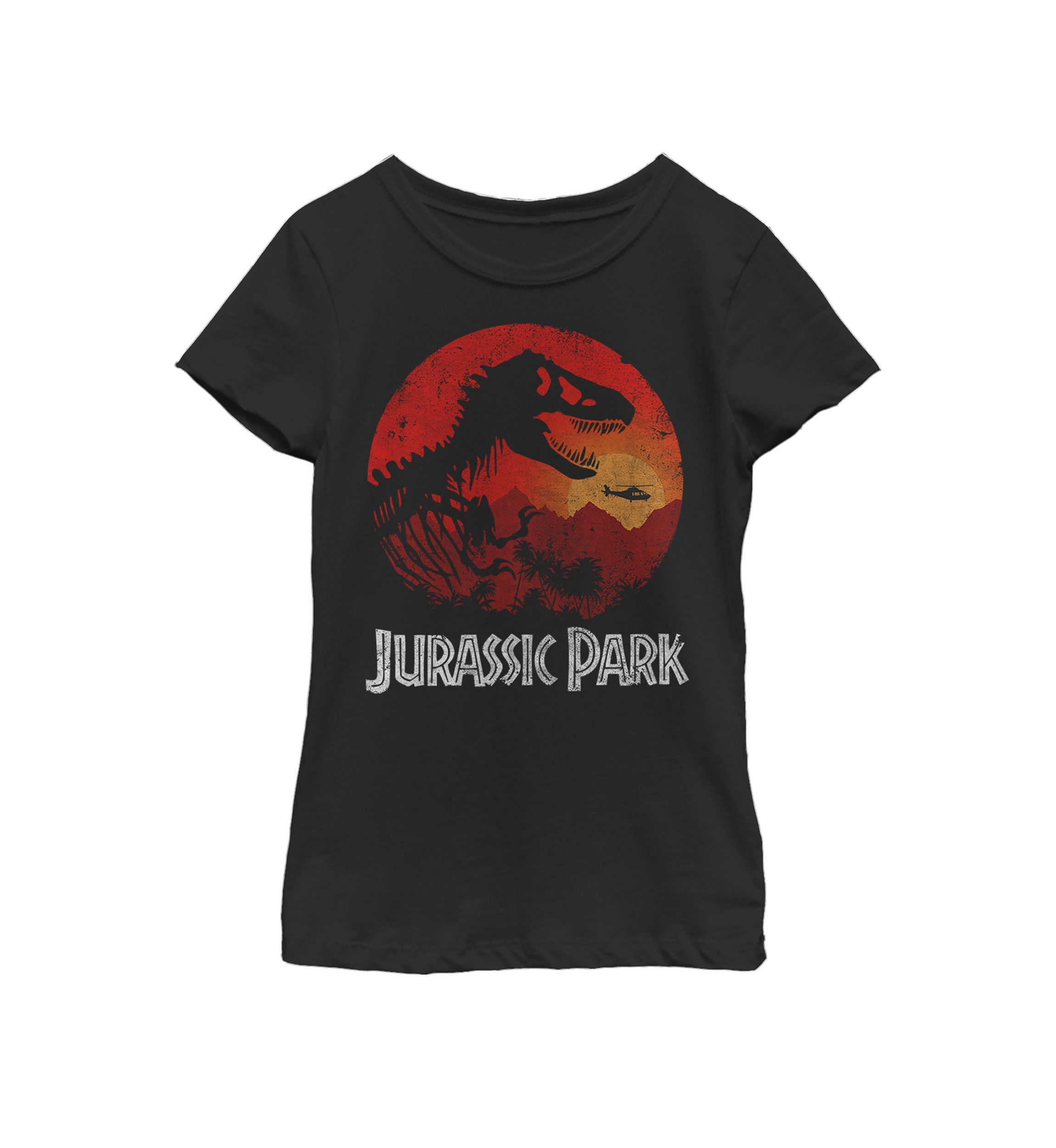 Red Jungle Sunset Icon Short Sleeve Graphic  T-Shirt