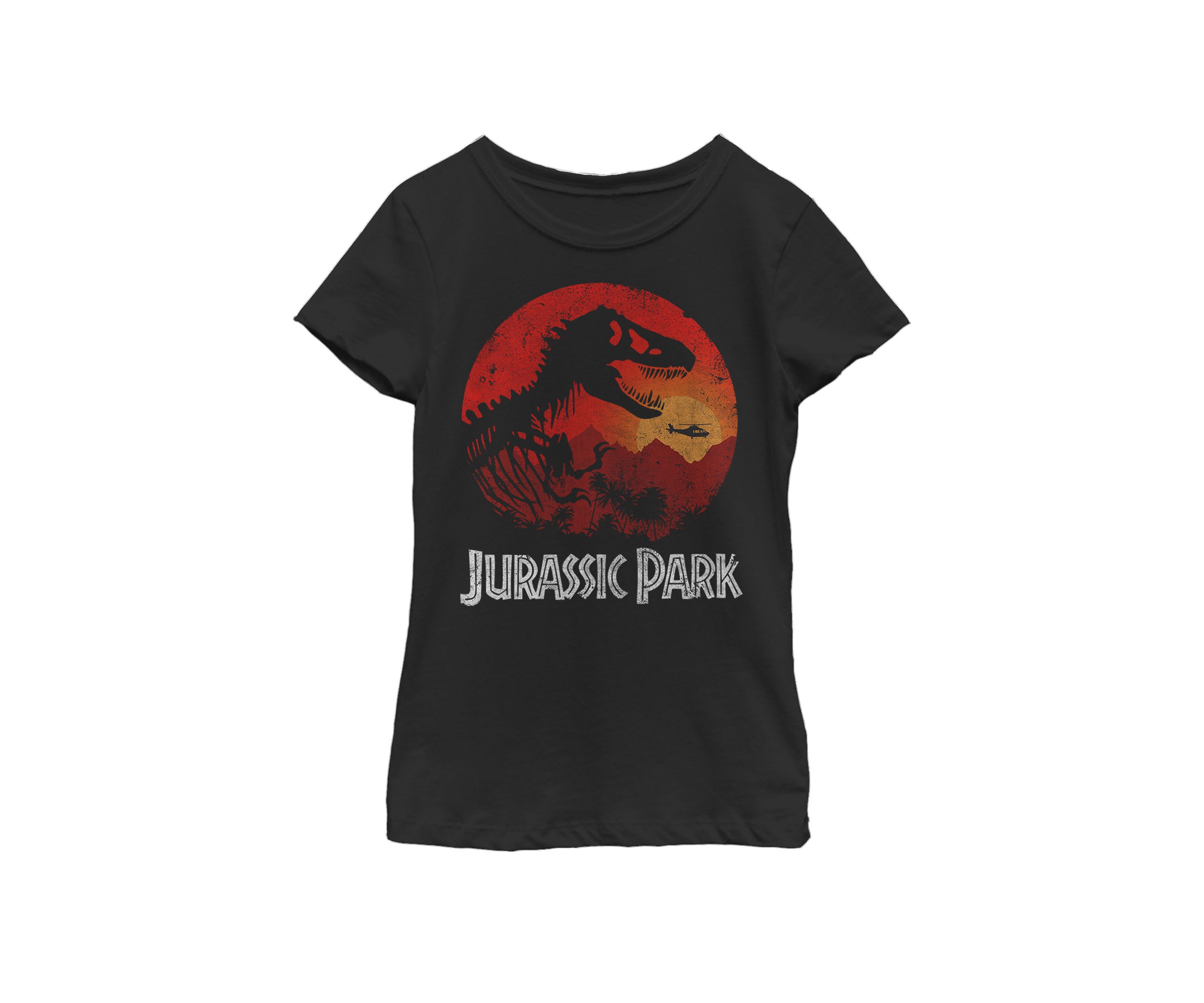 Red Jungle Sunset Icon Short Sleeve Graphic  T-Shirt