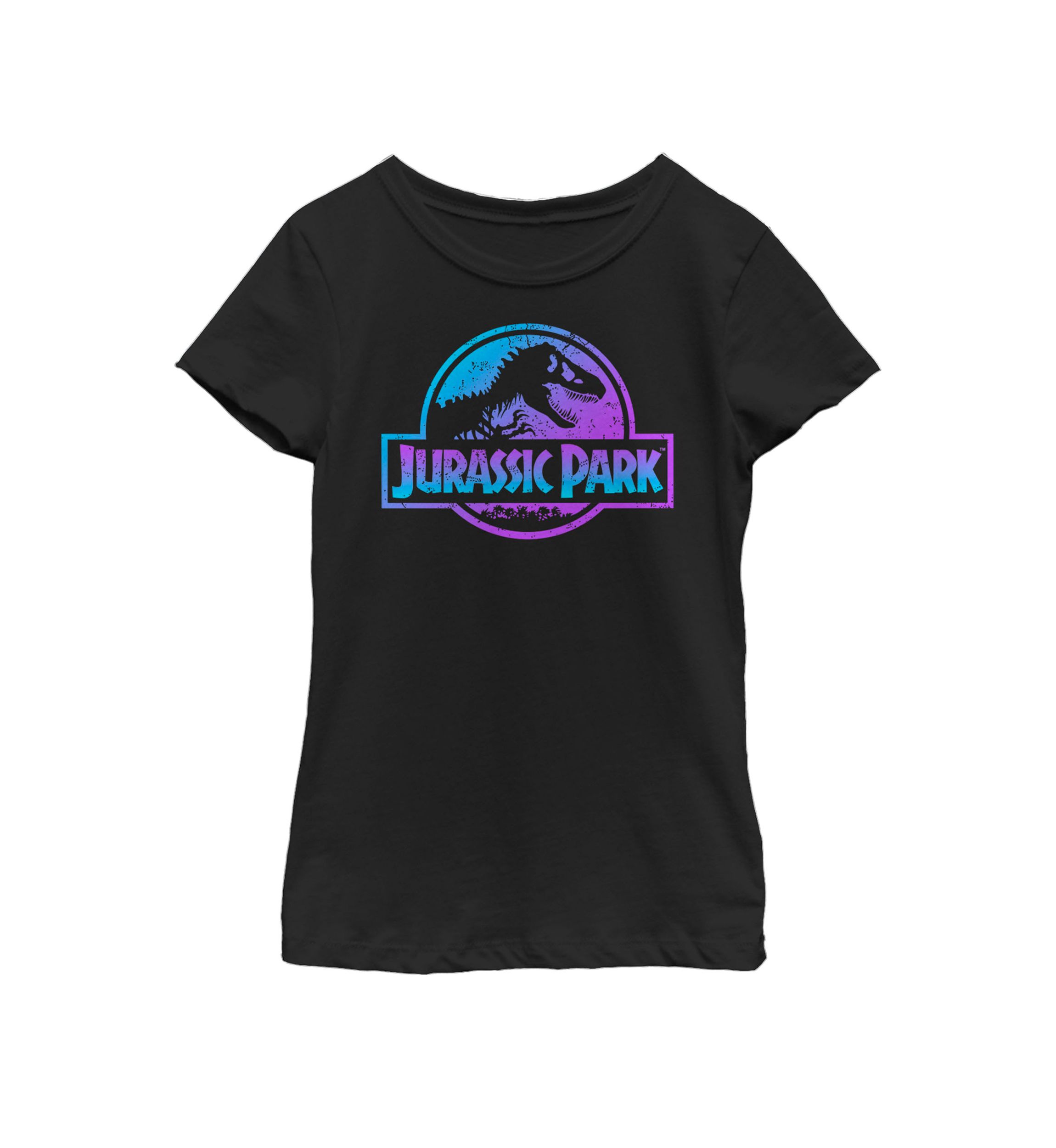 Girls Blue and Purple Fossil Logo Short Sleeve Graphic T-Shirt