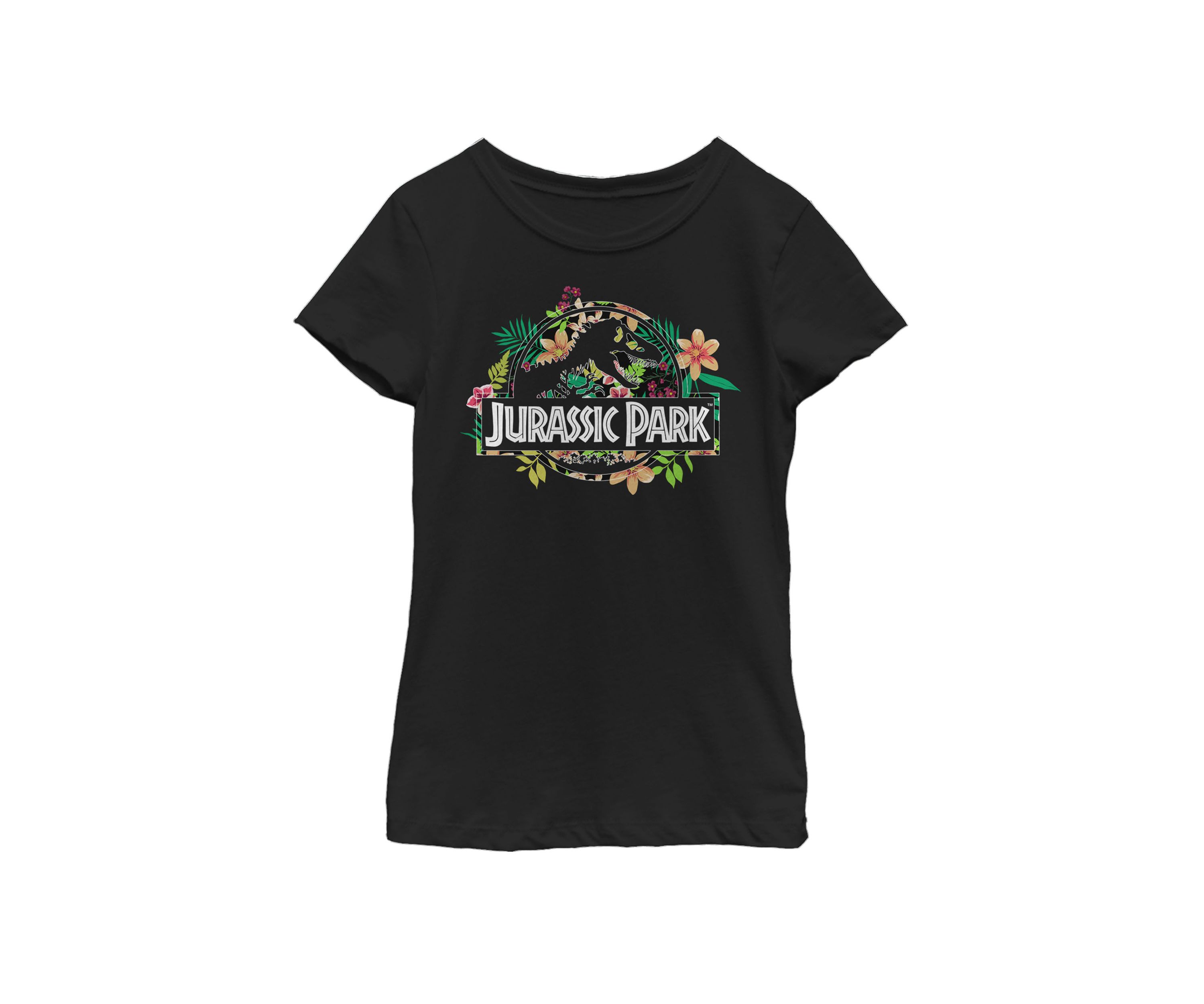 Girls 7-16 Floral Tropical Fossil Logo Short Sleeve T-Shirt 