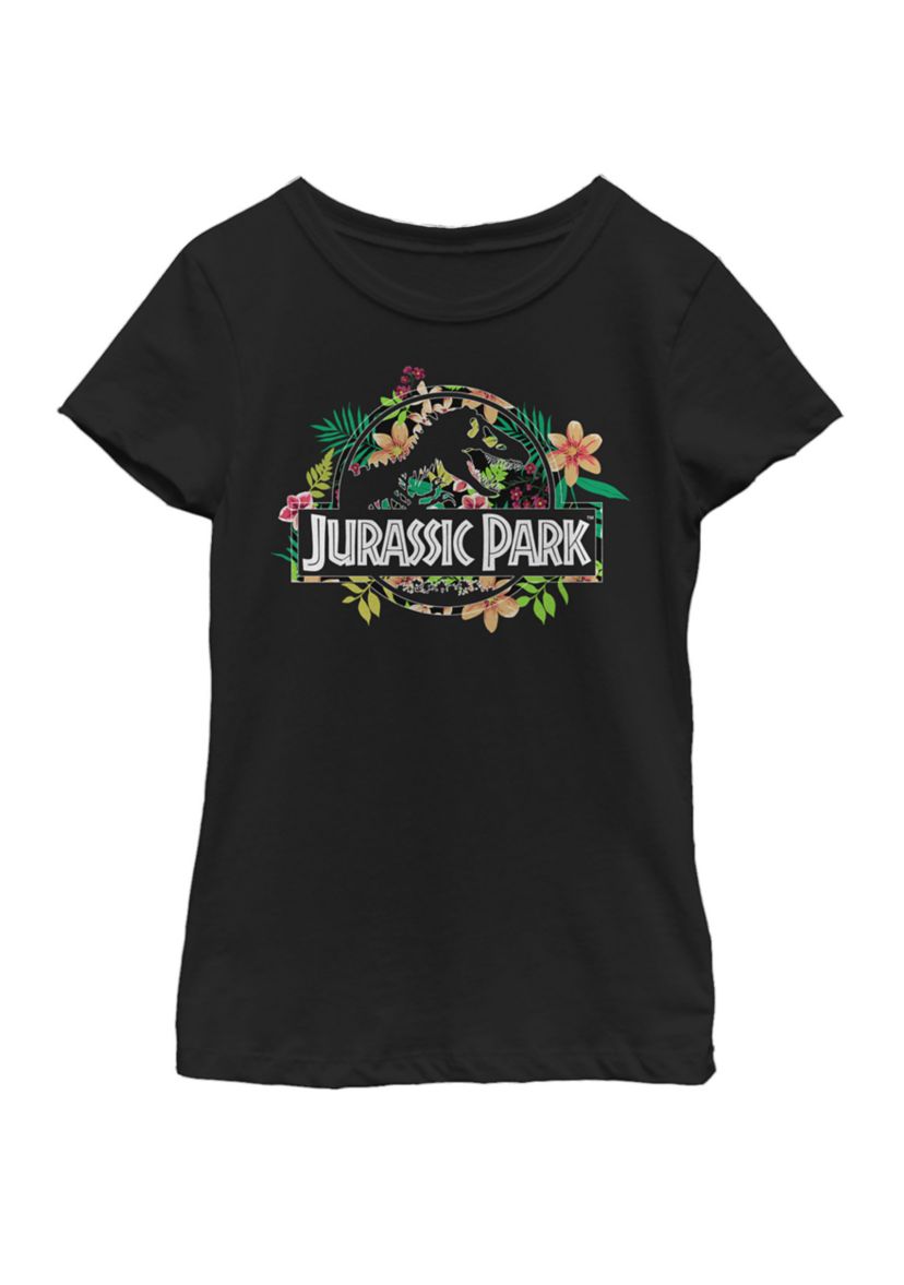 Girls 7-16 Floral Tropical Fossil Logo Short Sleeve T-Shirt 