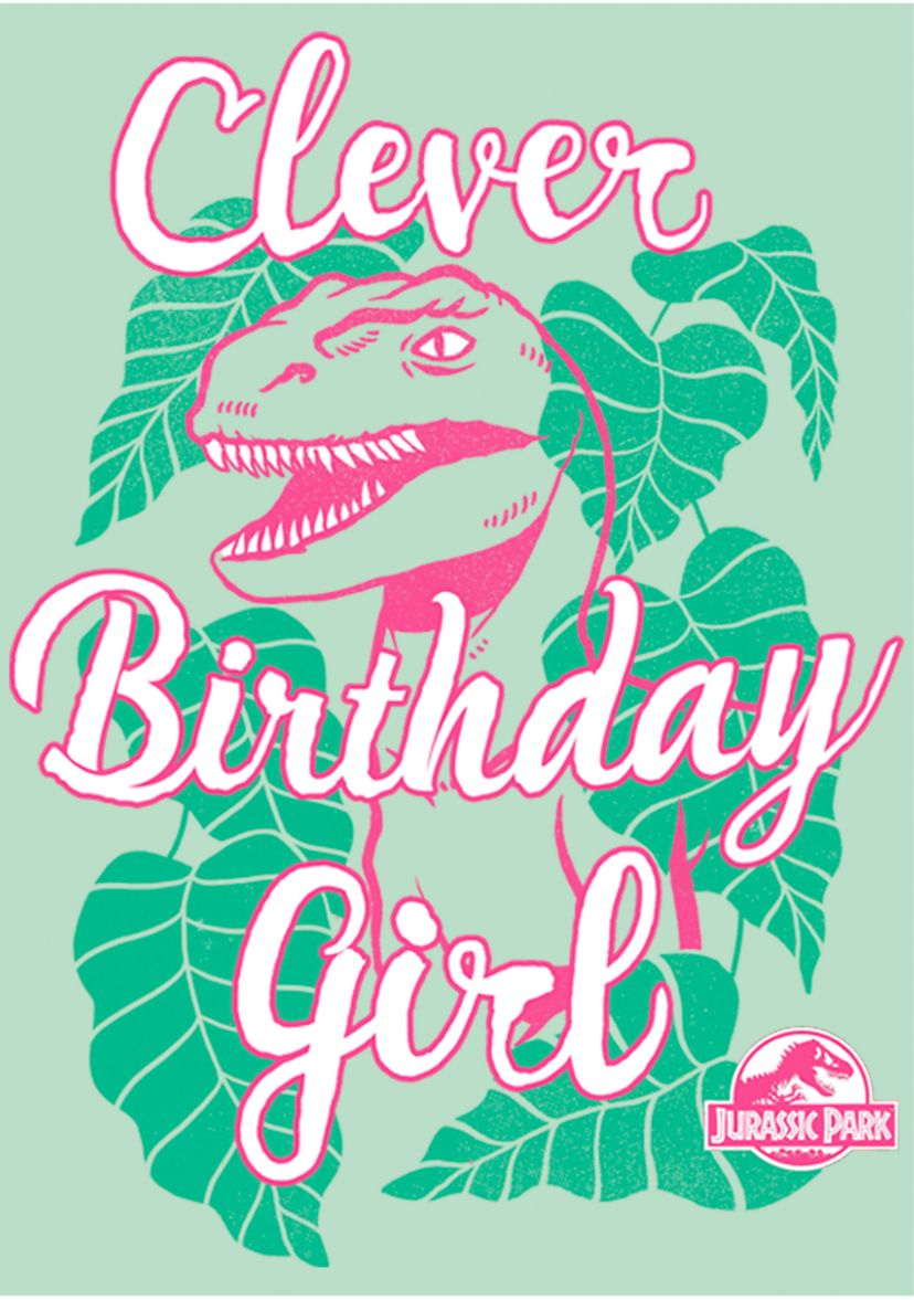 Girls 46x Jurassic Park CleverBirthday Girl Graphic Top