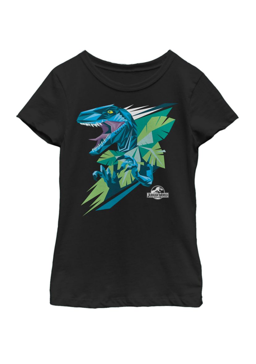 Girls 4-6x Blue Dino Graphic T-Shirt