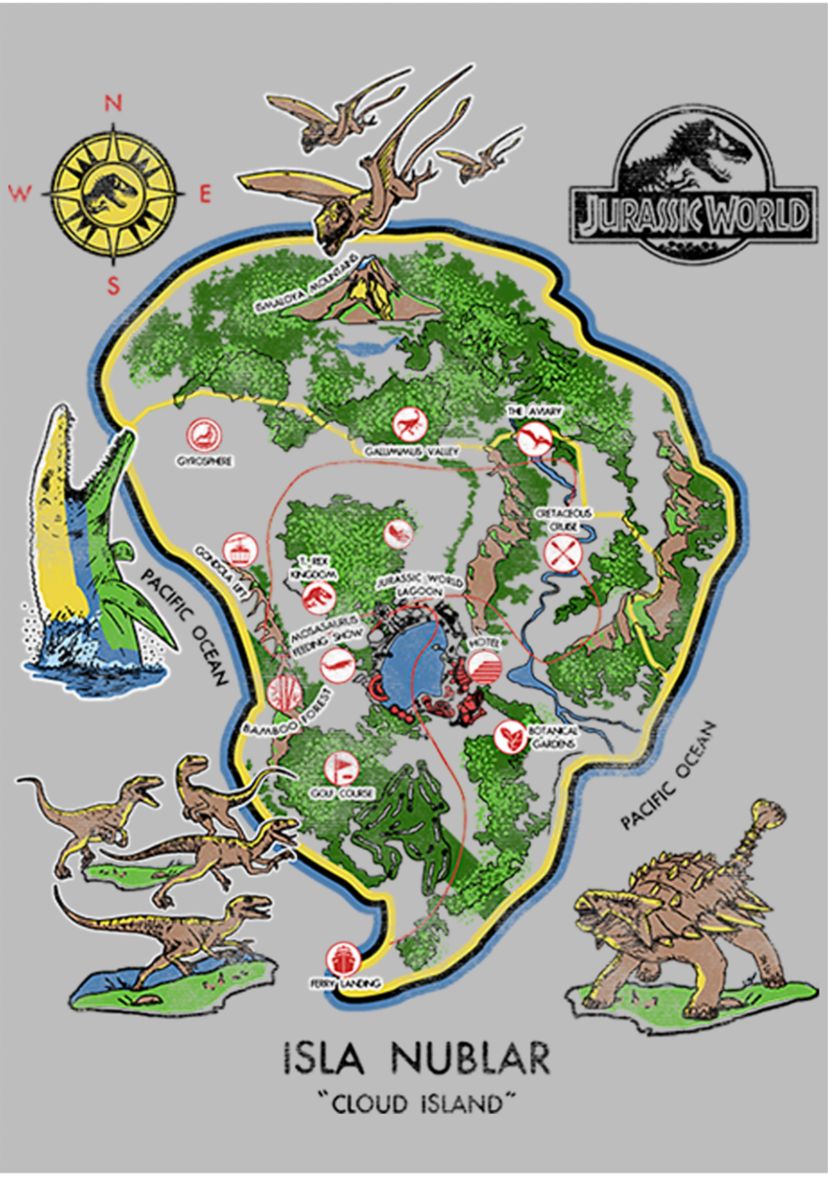Girls 4-6x Isla Nublar Graphic T-Shirt