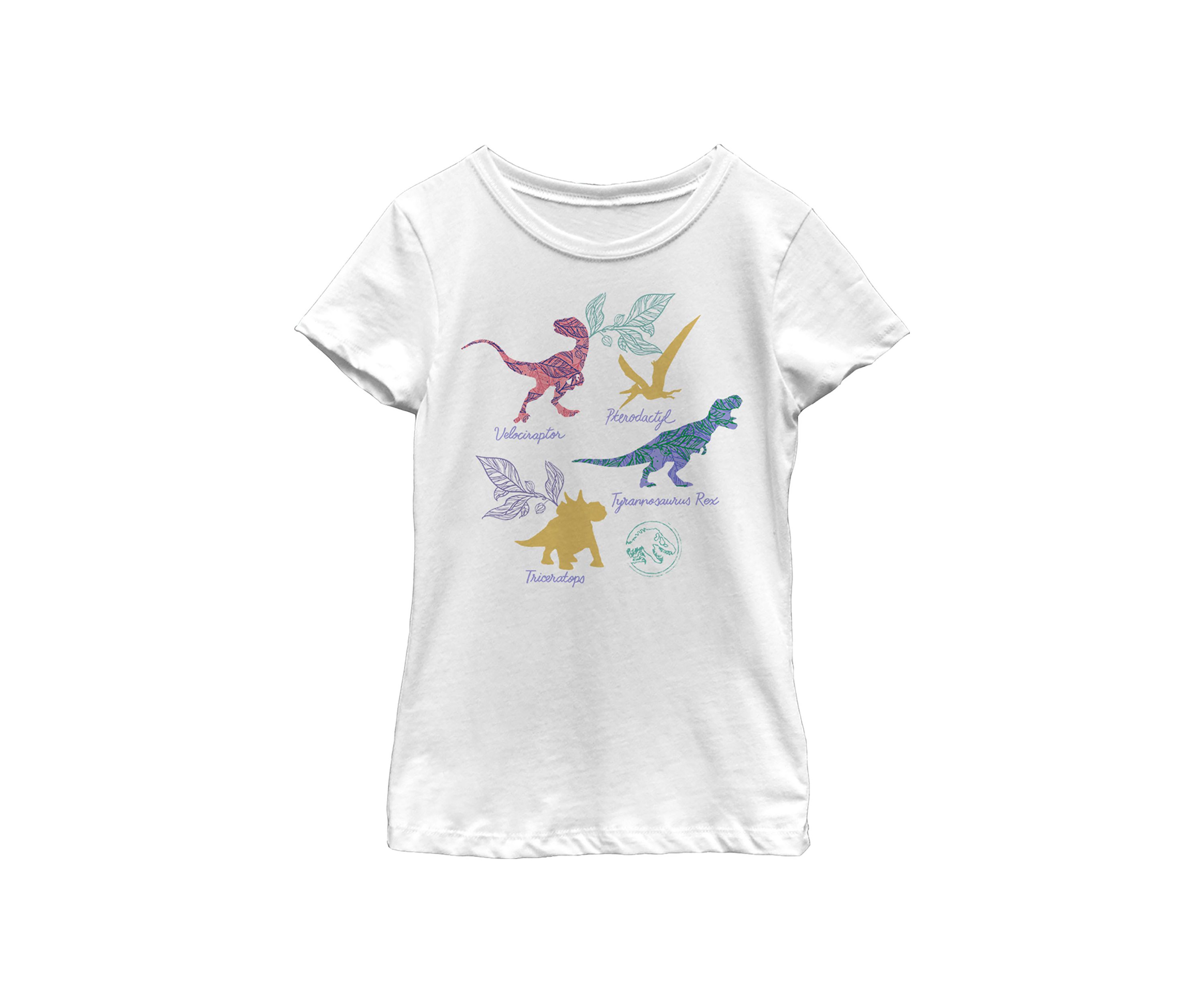 Girls 4-6x Dino List Graphic T-Shirt